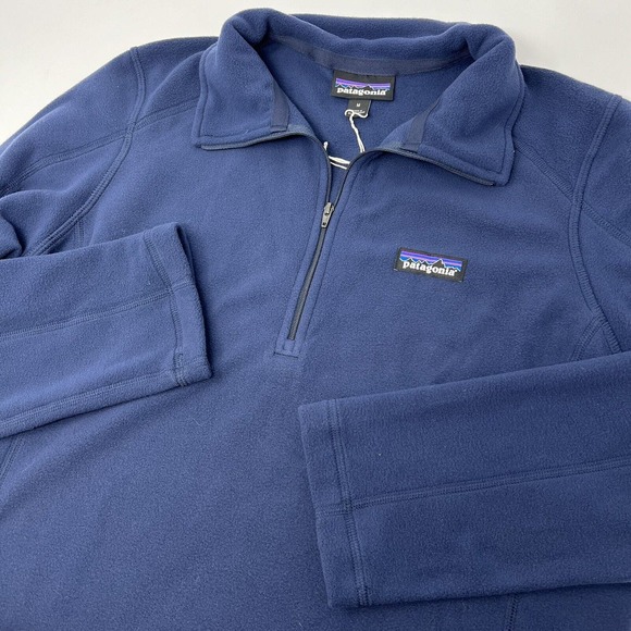 Patagonia Sweaters - NWOT Patagonia Womens Micro D 1/4‎ Zip Fleece Pullover Navy Size Medium *Logo*